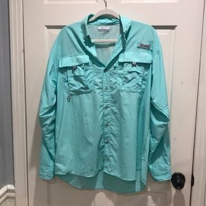 Fishing shirt as bathing suit coverup